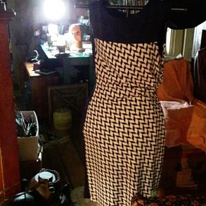 Beautiful silky blue and white dress